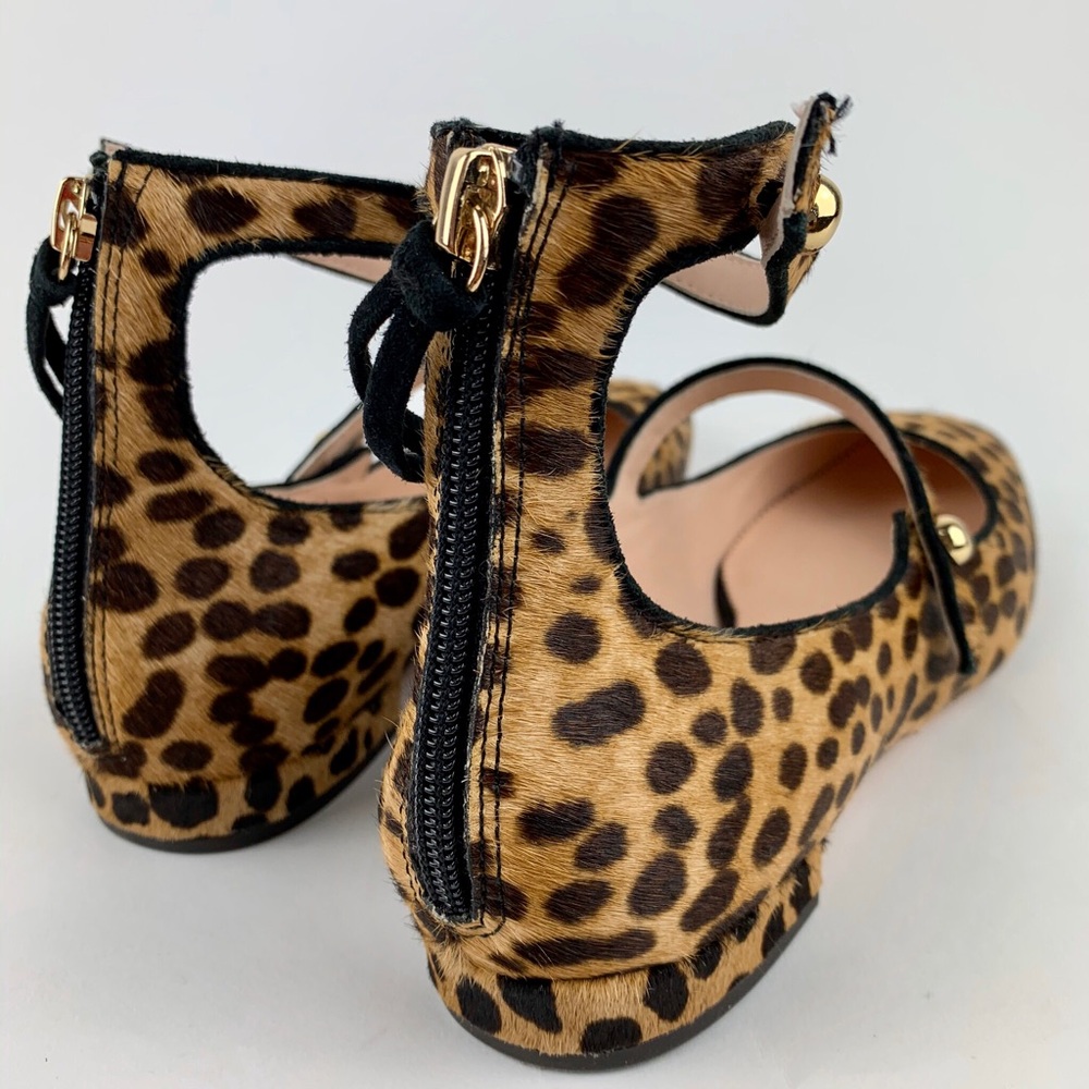 J.CREW Poppy Ballet Flats Leopard Calf Hair Size 7 - Picture 5 of 8
